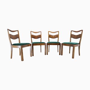 Art Deco Dining Chairs, Czechoslovakia, 1930s, Set of 4-TZ-1172575