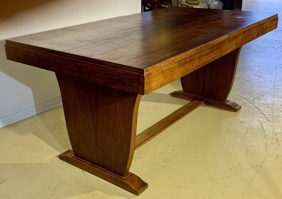 Art Deco Dining Table in Rosewood and Veneer, 1930-EQU-1421308