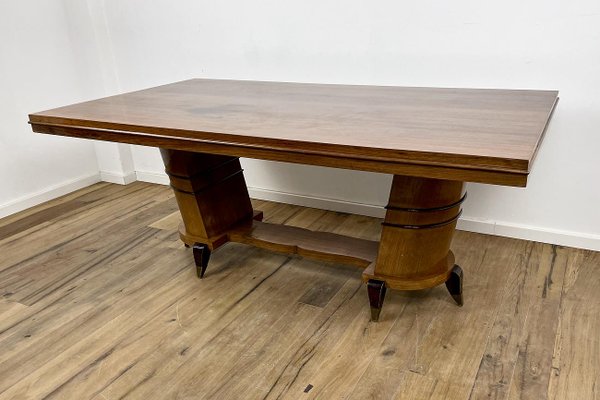 Art Deco Dining Table in Rosewood with Unusual Base-VMP-1231630