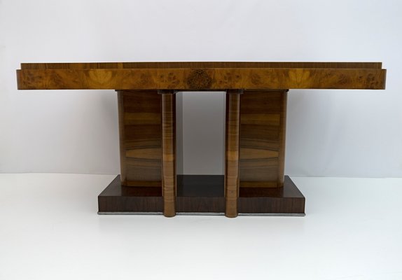 Art Deco Dining Table in Walnut, Italy, 1925-FER-1306213