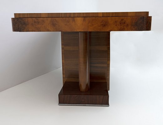 Art Deco Dining Table in Walnut, Italy, 1925-FER-1306213