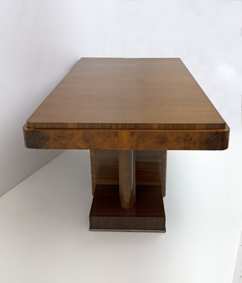 Art Deco Dining Table in Walnut, Italy, 1925-FER-1306213