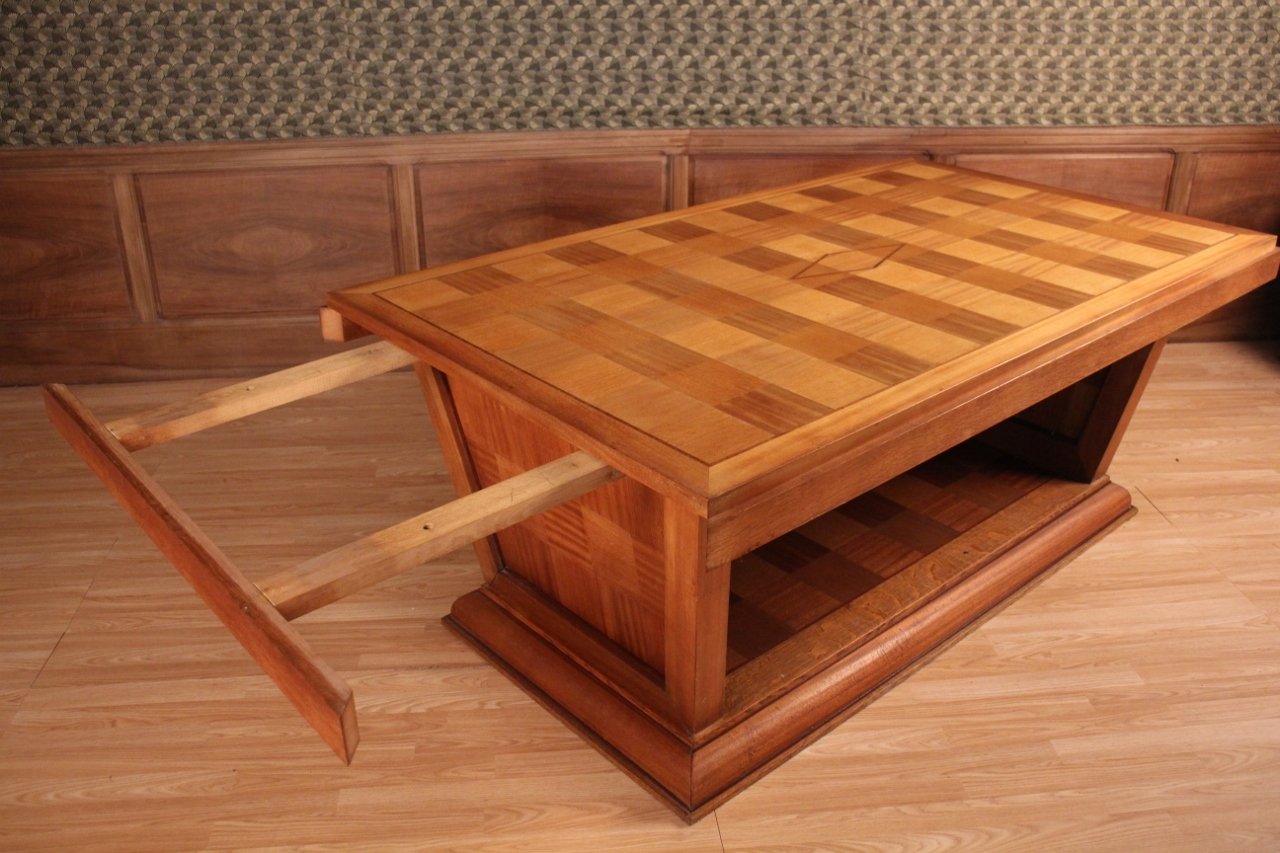 Art Deco Dining Table with Chequered Pattern