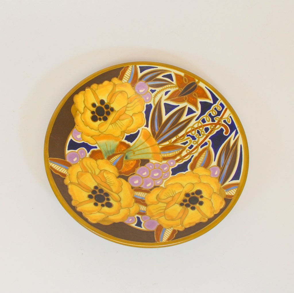 Art Deco Dish by Leon Delfaut for Boch Frères, 1940s