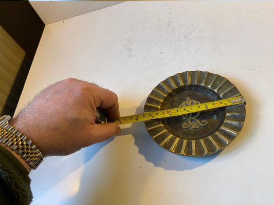 Art Deco Dish in Bronze with Royal Danish Cypher, 1940s-LCR-1245397