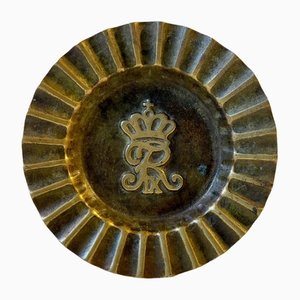 Art Deco Dish in Bronze with Royal Danish Cypher, 1940s-LCR-1245397