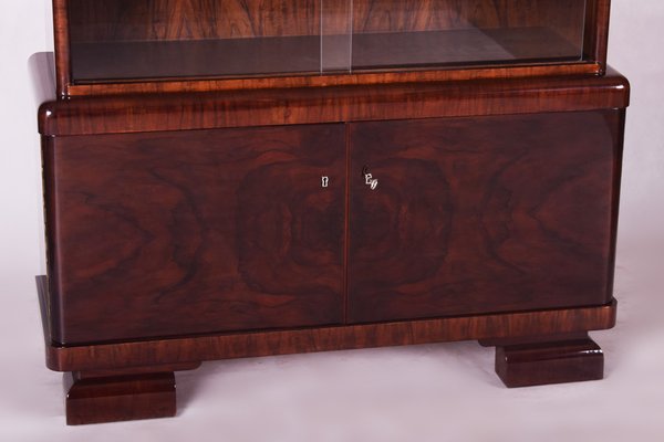 Art Deco Display Cabinet in Walnut, 1930s-WHY-1780359