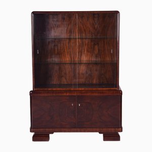 Art Deco Display Cabinet in Walnut, 1930s-WHY-1780359