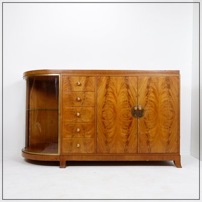 Art Deco Display Cabinet in Walnut Veneer, 1930-NYF-2019100