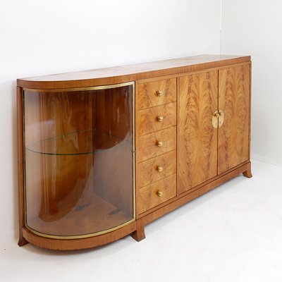 Art Deco Display Cabinet in Walnut Veneer, 1930-NYF-2019100