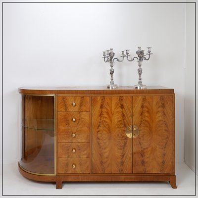 Art Deco Display Cabinet in Walnut Veneer, 1930-NYF-2019100