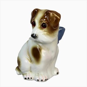 Art Deco Dog Table Lamp in Porcelain, 1930s-NE-1408619