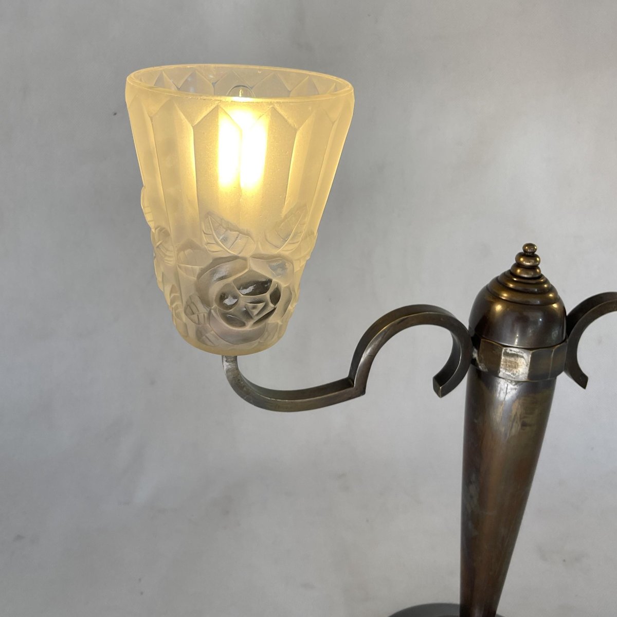 Art Deco Double Arm Lamps by Degué, 1940s, Set of 2