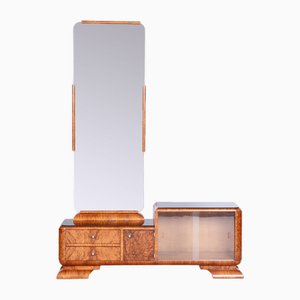 Art Deco Dressing Table with Mirror in Rosewood & Walnut Veneer, France, 1920s-WHY-1705598