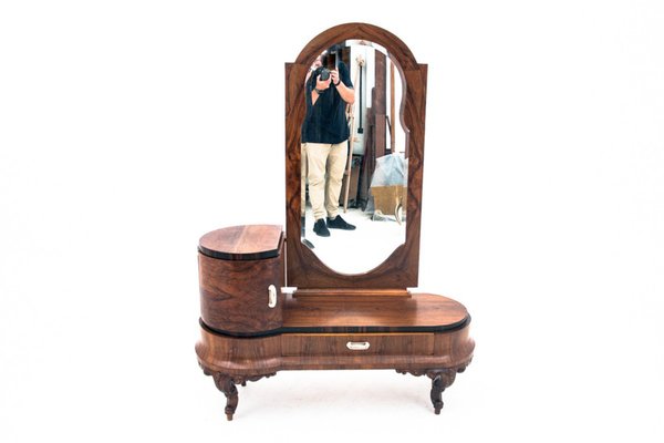 Art Deco Dressing Table with Mirror, Italy, 1920s-BXB-1773418