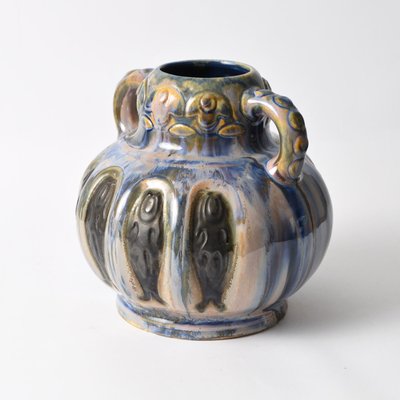 Art Deco Drip Glaze Vase by Ditmar Urbach, 1920s-IXK-1417757