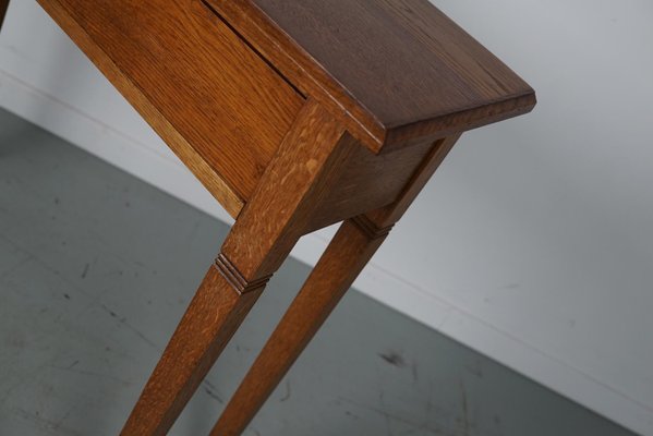 Art Deco Dutch Oak Side Table, 1920s-XO-1818829