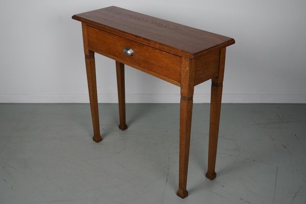 Art Deco Dutch Oak Side Table, 1920s-XO-1818829