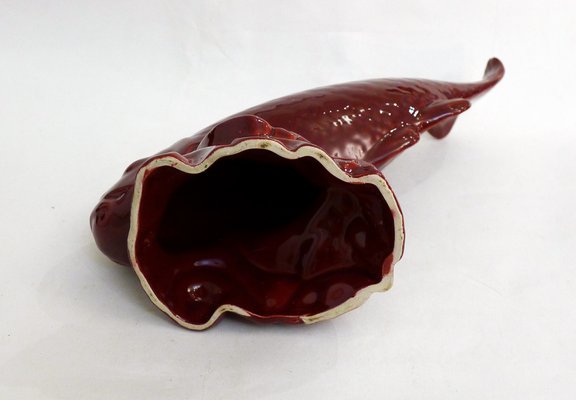 Art Deco Earthenware Fish Sculpture from Saint-Clément France, 1930s-1940s-RNR-2043343