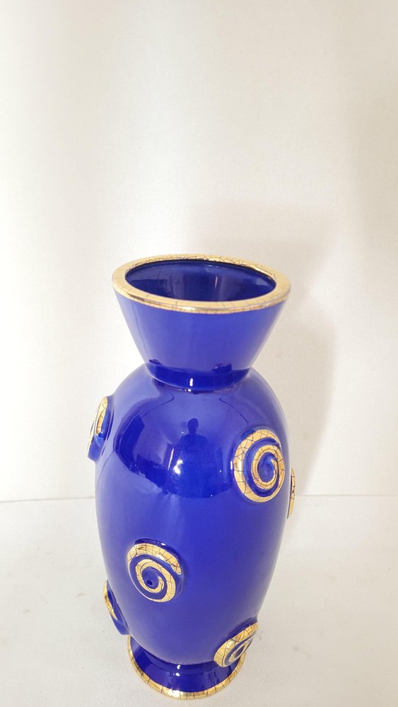 Art Deco Earthenware Vase from Longwy, 1930s