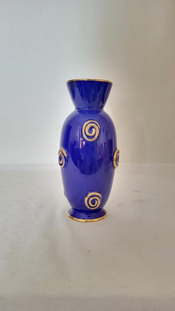 Art Deco Earthenware Vase from Longwy, 1930s