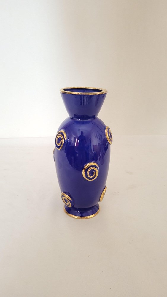 Art Deco Earthenware Vase from Longwy, 1930s