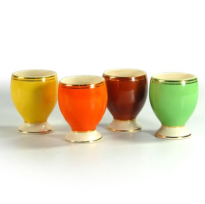 Art Deco Egg Cups from Cerom, Romania, 1930s, Set of 4-GIW-1791795