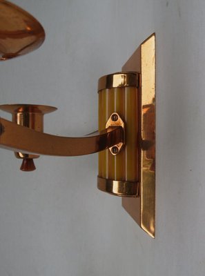 Art Deco English Catalin Butterscotch Colored Sconces, Set of 2-EY-623962