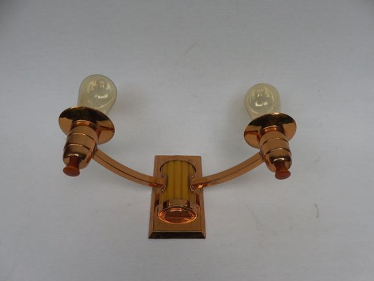 Art Deco English Catalin Butterscotch Colored Sconces, Set of 2-EY-623962