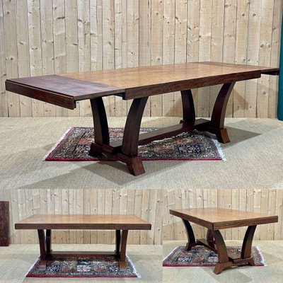 Art Deco Extendable Mahogany Dining Table-QYF-1811680