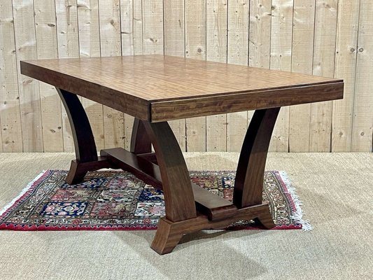 Art Deco Extendable Mahogany Dining Table-QYF-1811680