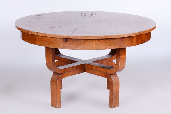 Art Deco Extendable Walnut Dining Table attributed to Halabala for Up Závody, Czech, 1920s-WHY-1732065