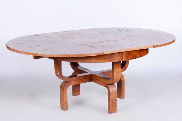 Art Deco Extendable Walnut Dining Table attributed to Halabala for Up Závody, Czech, 1920s-WHY-1732065