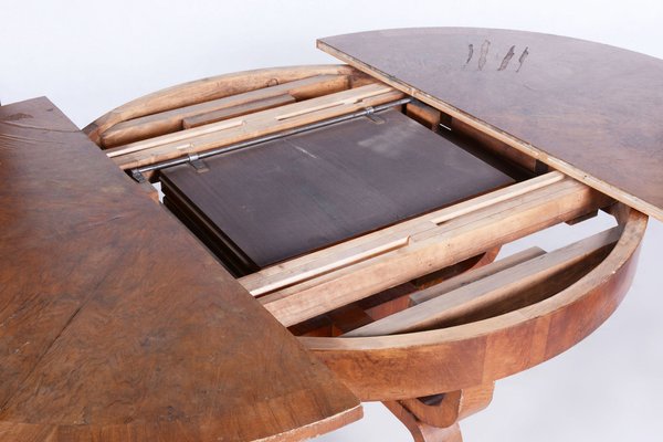 Art Deco Extendable Walnut Dining Table attributed to Halabala for Up Závody, Czech, 1920s-WHY-1732065