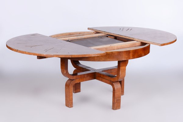 Art Deco Extendable Walnut Dining Table attributed to Halabala for Up Závody, Czech, 1920s-WHY-1732065