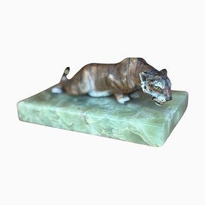 Art Deco Figure of a Creeping Tiger, 1920s-SEI-2033803