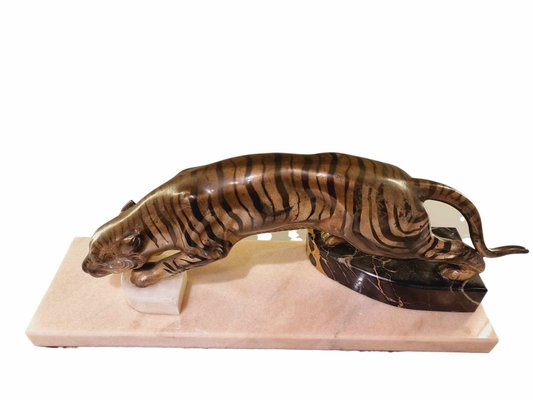 Art Deco Figure Pouncing Tiger, 1920s-SAK-1811276