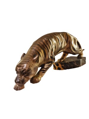 Art Deco Figure Pouncing Tiger, 1920s-SAK-1811276