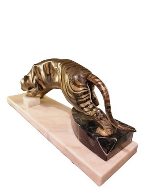 Art Deco Figure Pouncing Tiger, 1920s-SAK-1811276