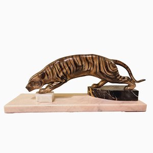 Art Deco Figure Pouncing Tiger, 1920s-SAK-1811276