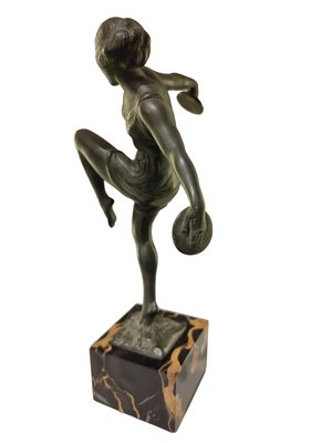 Art Deco Figurine of Dancing Woman with Cymbals by Fayral for Verrier, 1920s-SAK-1814449