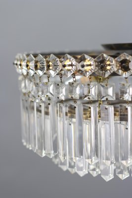 Art Deco Five-Tiered Three-Light Crystal Glass and Brass Chandelier-KEG-1093005