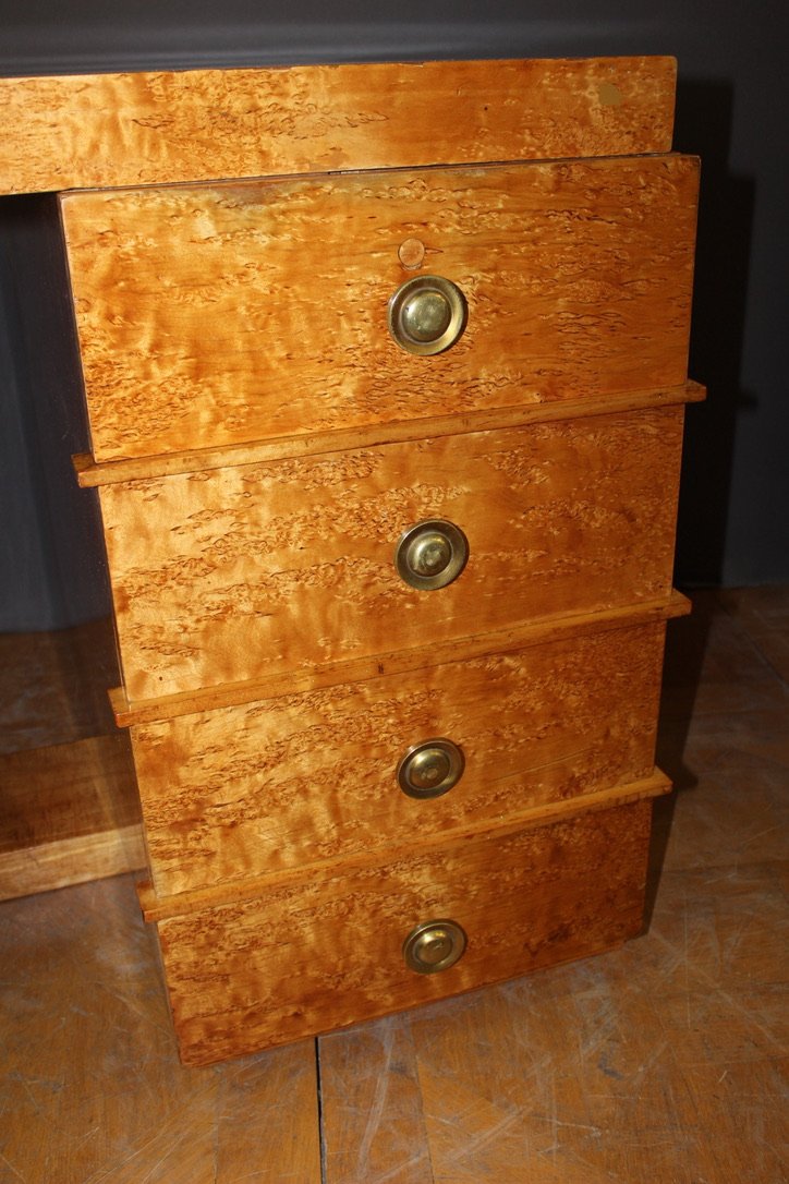 Art Deco Flat Desk in Norwegian Birch, 1930s