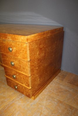 Art Deco Flat Desk in Norwegian Birch, 1930s-BCR-1389583