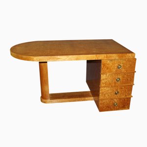 Art Deco Flat Desk in Norwegian Birch, 1930s-BCR-1389583