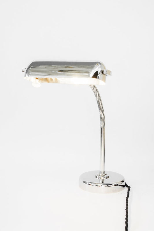 Art Deco Flexible Nickel Plated Table Lamp, 1920s