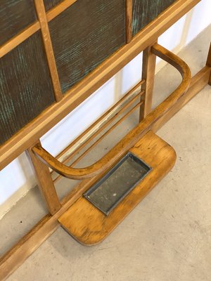 Art Deco Floor Coat Stand in Wood, 1940s-NPC-1730114