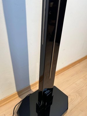 Art Deco Floor Lamp, Black Lacquer and Chrome, France circa 1930-NNB-1137487