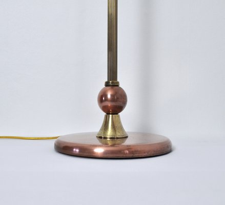 Art Deco Floor Lamp in Brass and Copper-HPQ-1178582