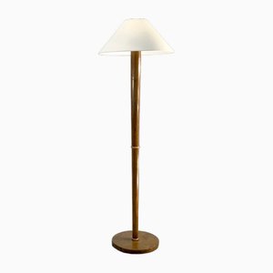 Art Deco Floor Lamp in Brown Wood, France, 1930s-NLF-1719341